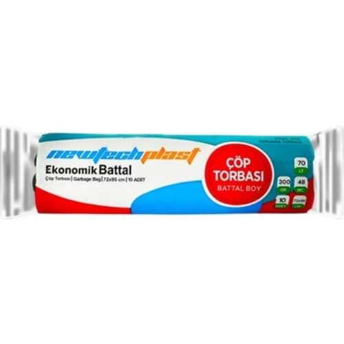 Çöp Poşeti Battal End. Eko 72*95cm 300gr 10lu Newteck