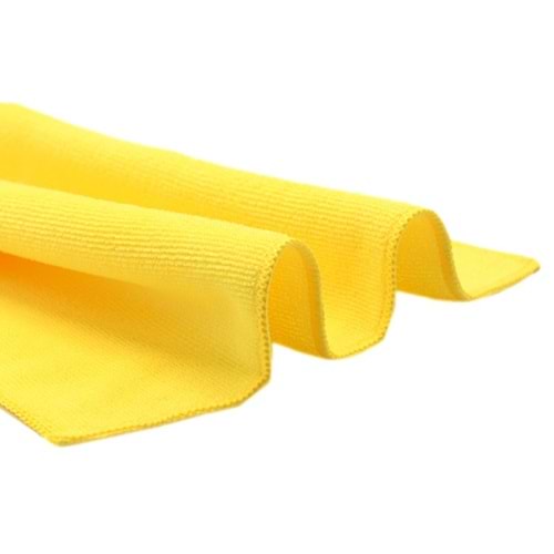 Bez Microfiber 40*40 Kurulama Bezi Overloklu Sarı 28gr Viper