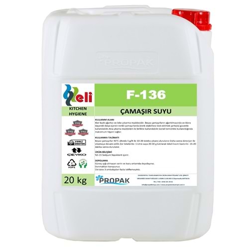 Çamaşır Suyu 20kg Eli