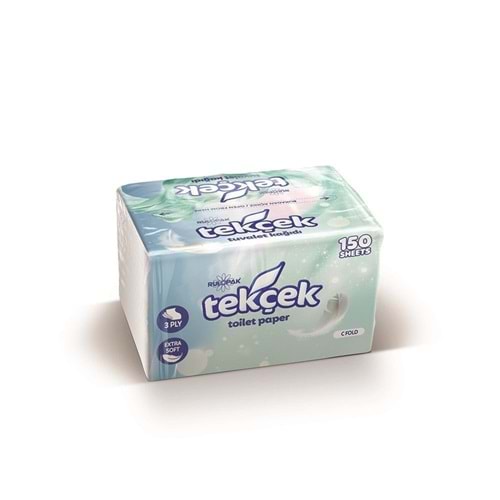Tuvalet Kağıdı C Katlama 3 Katlı Tekçek 150li Rulopak *24
