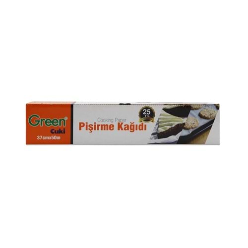 Pişirme Kağıdı 37cm*50mt Kesilmemiş Rulo Green