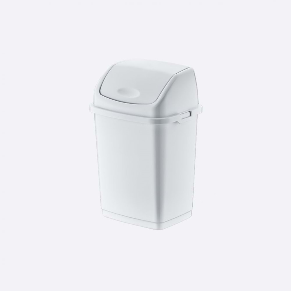 Kova Çöp Plastik Fantasy Beyaz 10lt