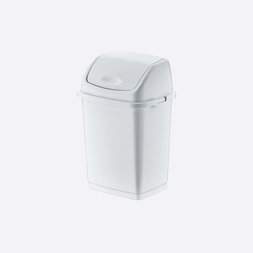 Kova Çöp Plastik Fantasy Beyaz 10lt