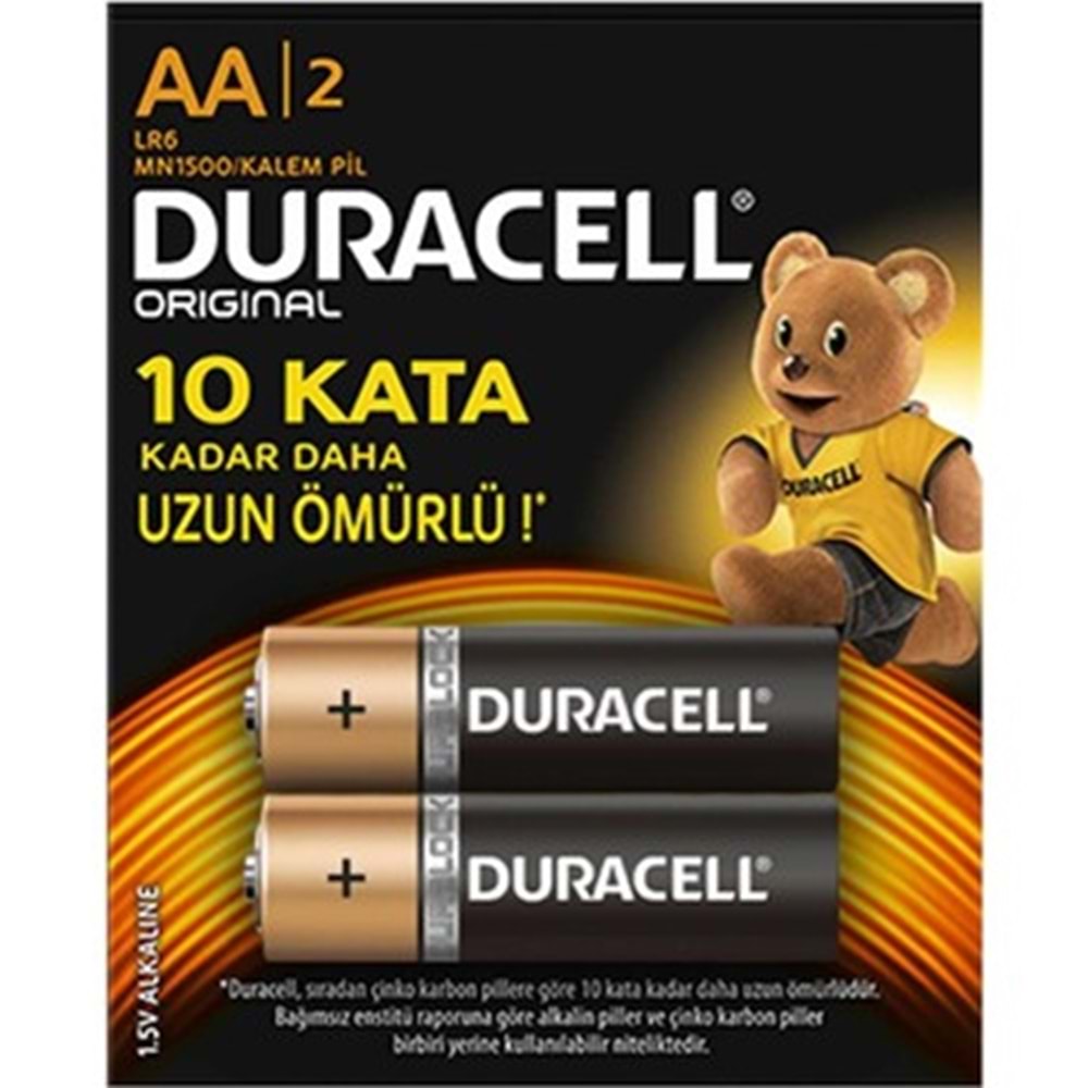 Kırt. Pil 2li Kartela AA Kalem Duracell