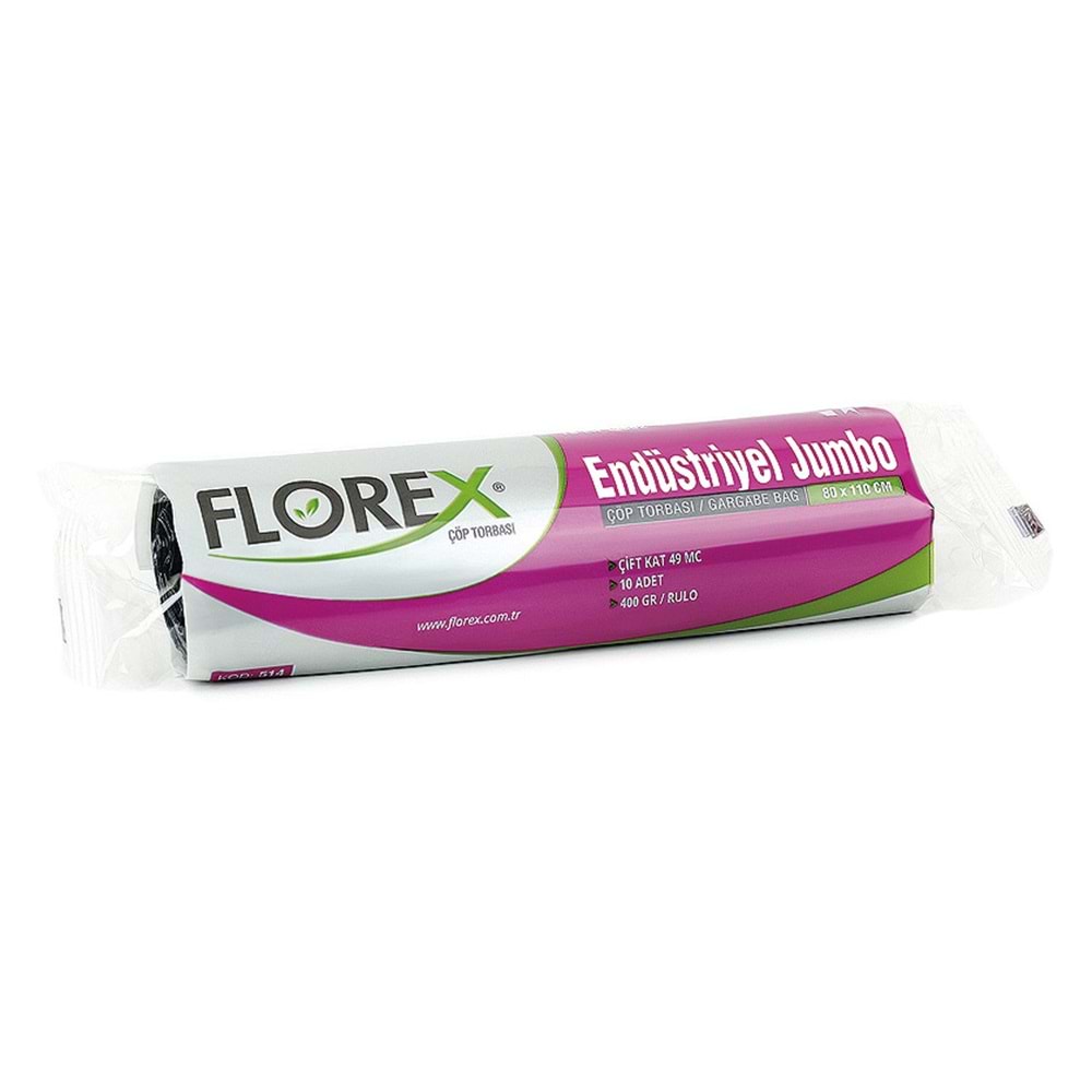 Çöp Poşeti Jumbo End. 80*110cm 400gr 10lu*20rl Florex