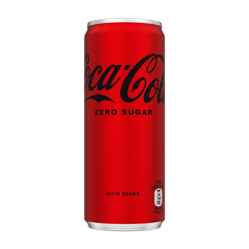 Cola Kutu 250ml Zero 9lu Coca Cola